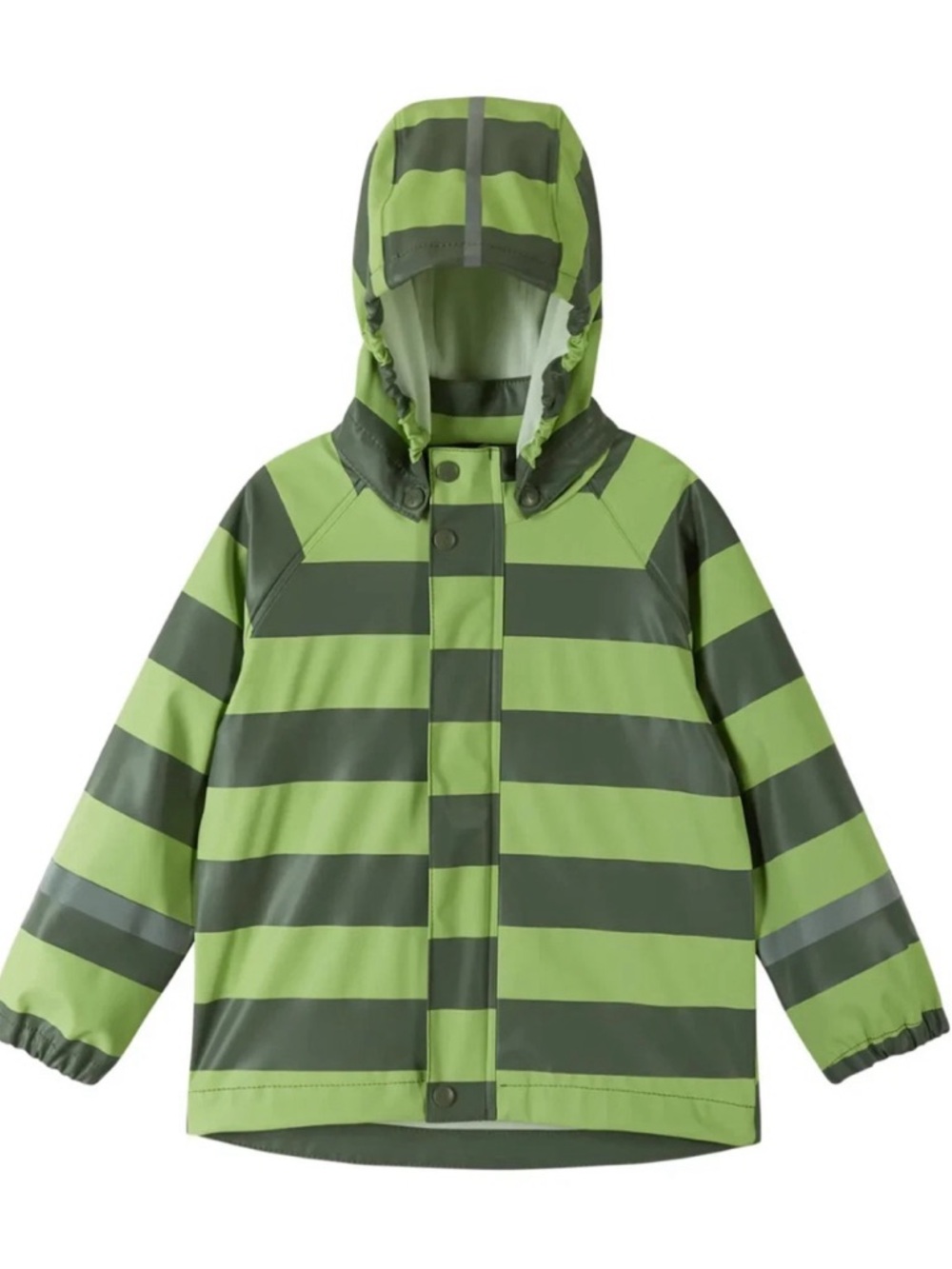 Reima Kids' Vesi Raincoat NEW with Tags size 6Y Green Stripe Colorway
